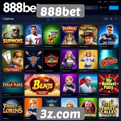 Variedade de jogos disponíveis na 888bet